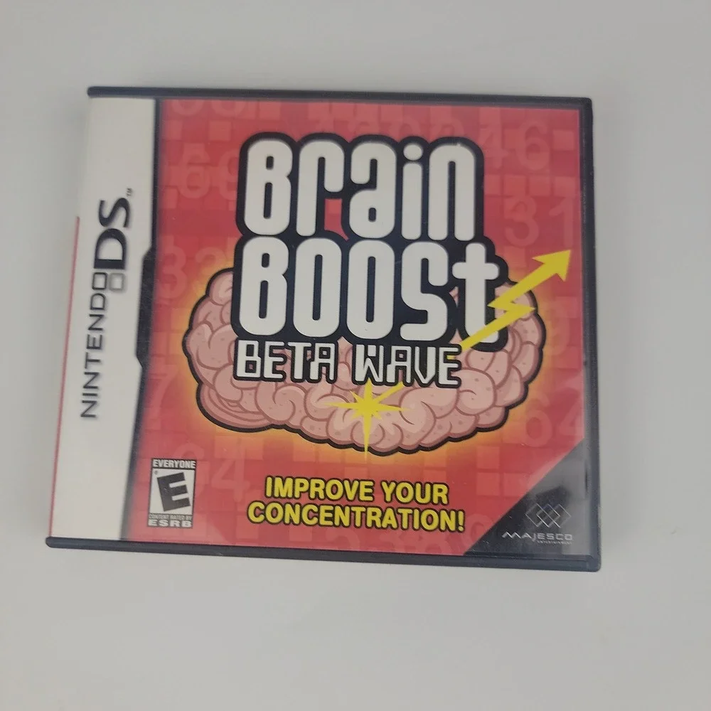 Brain Boost Beta Wave Nintendo DS CIB Complete Majesco Puzzle Game NTR-AUIE-USA